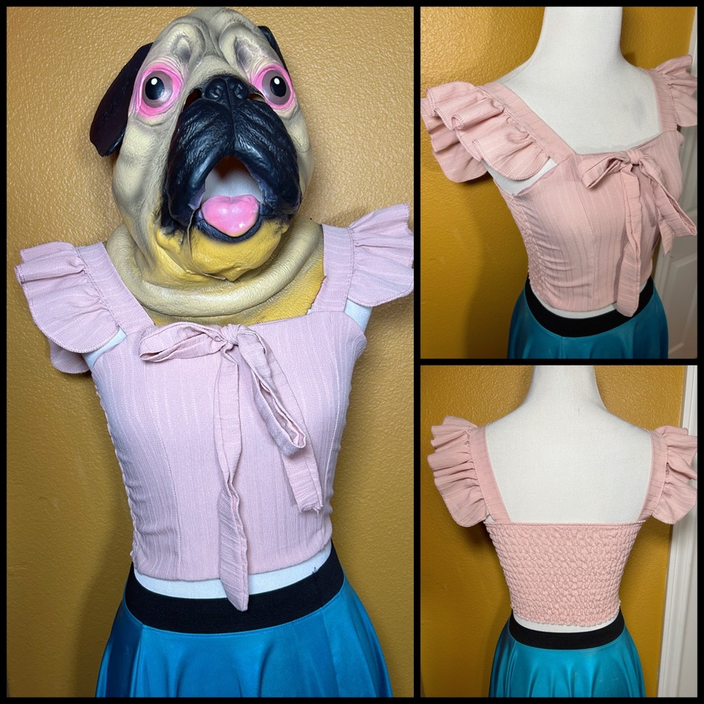 Cutsey, girly crop top!!
